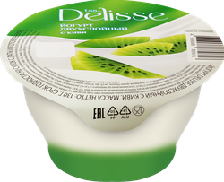 Йогурт DELISSE двухслойный с киви 2,5%, без змж, 130г, детальное фото