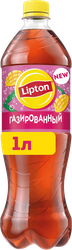 Напиток LIPTON Черный чай Тропический газированный, 1л, вид