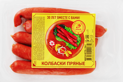 Колбаски полукопченые ИНЕЙ Пряные, 250г, фото