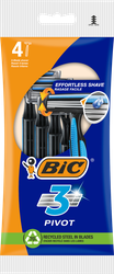 Бритва одноразовая мужская BIC Comfort 3 Pivot с 3 лезвиями, 4шт, вид