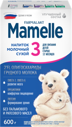 Смесь молочная MAMELLE с пребиотиком 2'FL, с 12 месяцев, 600г, детальное фото