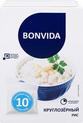 Рис круглозерный BONVIDA в пакетиках, 10х80г, вид