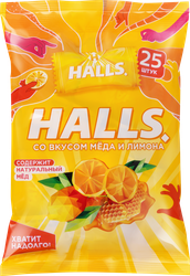Карамель леденцовая HALLS со вкусом меда и лимона, 68г, крупный план