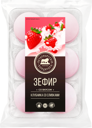 Зефир ПЕТЕРБУРГСКИЙ КОНДИТЕРЪ Клубника со сливками, 300г, вид