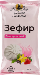 Зефир НЕВСКИЕ СЛАДОСТИ бело-розовый, 35г, вид