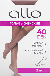 Гольфы женские ATTO р. 23–25 40 den natural, Арт. Natural40-2, 2пары, вид