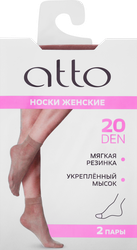 Носки женские AТТО р. 23–25 20 den natural, Арт. Natural20-2, 2пары, фотография