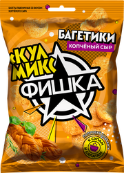 Сухарики пшеничные ФИШКА Багетики, со вкусом копченого сыра, 80г, вид