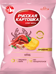 Чипсы картофельные РУССКАЯ КАРТОШКА со вкусом краба, 105г, картинка