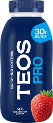 Коктейль молочный TEOS Pro Клубника, высокобелковый, без змж, 330г, вид
