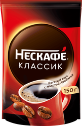 Кофе растворимый НЕСКАФЕ Классик натуральный, 150г, крупный план