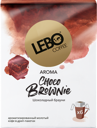 Кофе молотый LEBO Aroma Choco Brownie, в дрип-пакетах, 63г, детальное фото