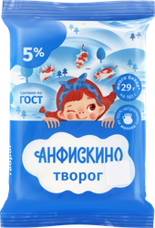 Творог АНФИСКИНО 5%, без змж, 180г, фото