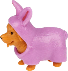Игрушка 1TOY Прокачка для собачки, тянущиеся собачки в костюмчиках, Арт. Т26812, изображение