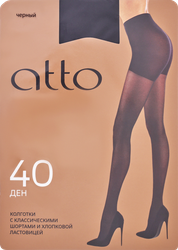 Колготки женские ATTO р. 3 40 den, черные, Арт. ATBE40, крупный план