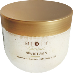 Скраб для тела MIXIT Spa Rituals Gourmet с ароматом фундука и миндального молочка, 300г, вид
