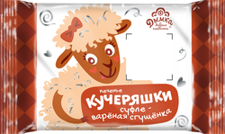 Печенье ДЫМКА Кучеряшки, суфле-вареная сгущенка, глазированное, 70г, крупный план