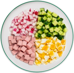 Набор для окрошки с колбасой ЛЕНТА FRESH, 250г, изображение