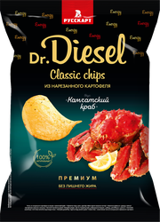 Чипсы картофельные DR.DIESEL со вкусом камчатский краб, 220г, фото