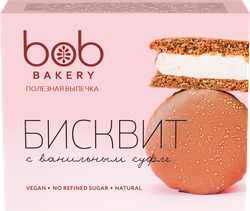 Печенье бисквитное BOB с ванильным суфле, в шоколадной глазури, 50г, фото
