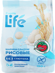 Шарики рисовые ЛЕНТА LIFE Сладкие, безглютеновые, 150г, фото