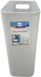 Бак для мусора HAPPI DOME прямоугольный, серый, пластик, 15л, Арт. HDB-16015-GRY, вид
