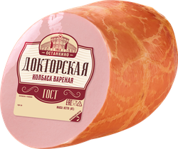 Колбаса вареная ОСТАНКИНО Докторская ГОСТ, категория А, весовая, фотография