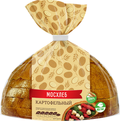 Хлеб МОСХЛЕБ Картофельный, половинка, в нарезке, 300г, изображение