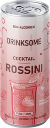 Напиток безалкогольный DRINKSOME Коктейль Россини с соком газированный, 0.33л, крупный план