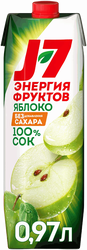 Сок J7 Яблоко осветленный, без сахара, 0.97л, изображение
