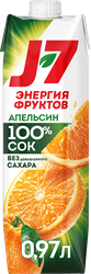 Сок J7 Апельсин с мякотью, без сахара, 0.97л, картинка