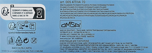 Колготки женские OMSA Attiva 70 den, nero 3, изображение