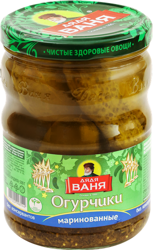 Огурчики маринованные ДЯДЯ ВАНЯ, 950г, вид