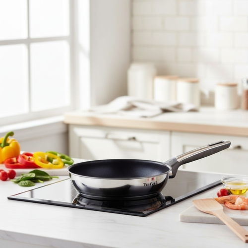 Сковорода TEFAL Emotion 24см, нержавеющая сталь, индукция, антипригарное покрытие, Арт. G7600445, фото