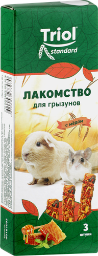 Лакомство для грызунов TRIOL с медом, 3шт, детальное фото