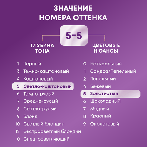 Крем-краска для волос ПАЛЕТТ Интенсивный цвет 5–5 (G4) Какао, 110мл, фото