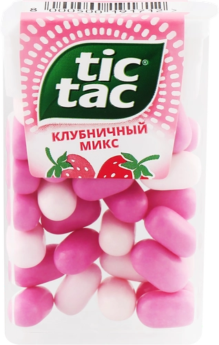 Драже TIC TAC Клубничный Микс, 16г - купить с доставкой в Москве и области  по выгодной цене - интернет-магазин Утконос