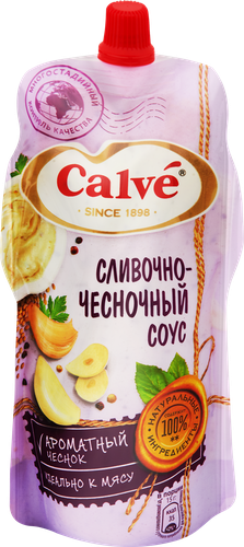 Соус для мяса CALVE Сливочно-чесночный, 230г, вид