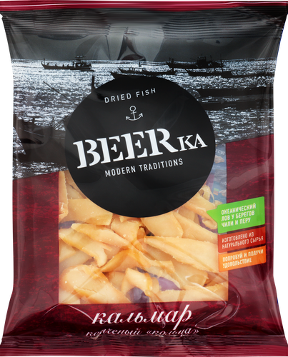 Кальмар копченый BEERKA кольца, 70г, детальное фото