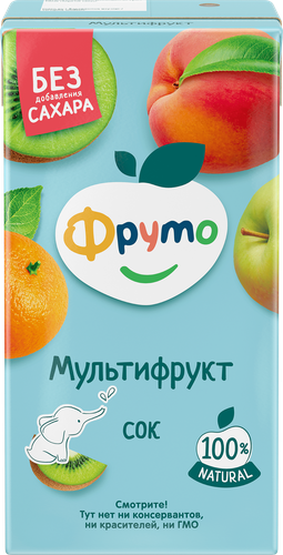 Сок ФРУТОНЯНЯ Мультифрукт, с 3 лет, 500мл, изображение