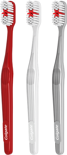 Зубная щетка COLGATE Макс Блеск, средней жесткости, 1+1, 2шт, крупный план