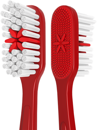 Зубная щетка COLGATE Макс Блеск, средней жесткости, 1+1, 2шт, фотография