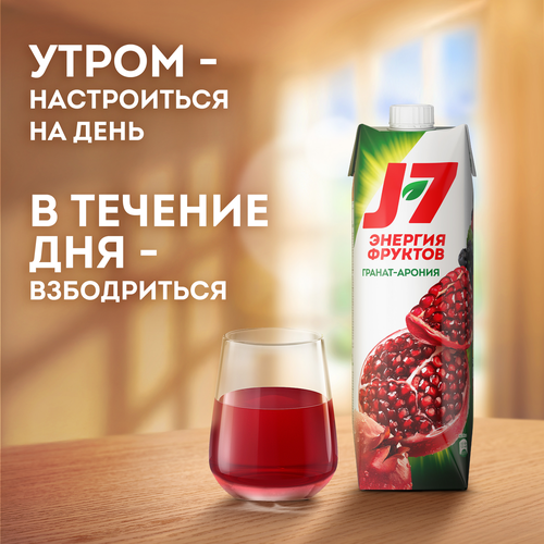 Нектар J7 Гранат, черноплодная рябина осветленный, 0.97л, картинка