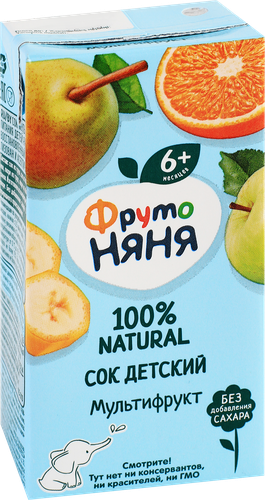 Сок ФРУТОНЯНЯ Мультифрукт, с 6 месяцев, 200мл, фото