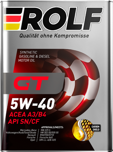 Масло моторное ROLF GT SAE 5W-40 API SN/CF, синтетическое, 1л, фото