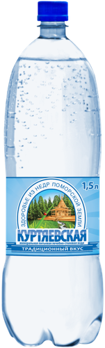 Вода минеральная КУРТЯЕВСКАЯ Традиционный вкус лечебно-столовая газированная, 1.5л, фотография