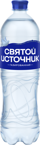 Вода питьевая СВЯТОЙ ИСТОЧНИК, газированная, 1л, крупный план