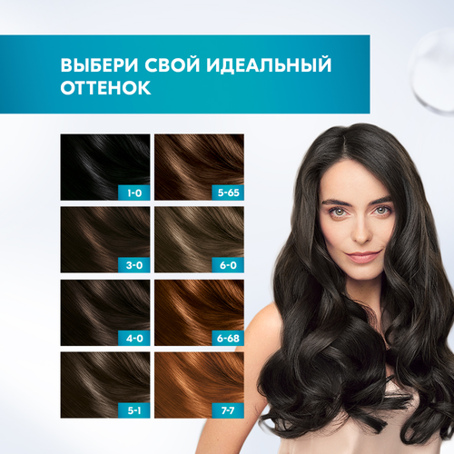 Краска для волос ГЛИСС КУР Уход&Увлажнение 6–68 Шоколадный каштановый, 165мл, детальное фото