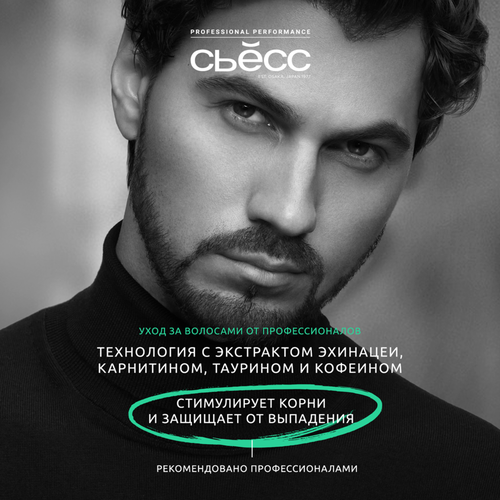Шампунь для склонных к выпадению волос мужской СЬЁСС Men Anti-hair fall, 450мл, вид