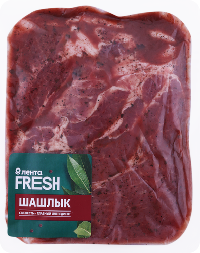 Шашлык из свиной шеи в брусничном маринаде, в вакуумной упаковке ЛЕНТА FRESH, изображение